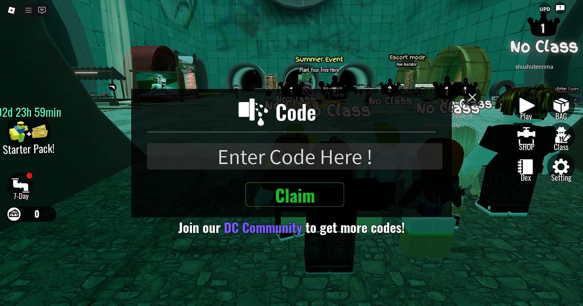Redeem the code here (Image via Roblox)